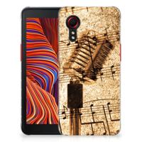 Samsung Galaxy Xcover 5 Siliconen Hoesje met foto Bladmuziek - thumbnail