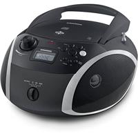 Grundig GRB 3000 BT draagbare radio Boombox met Bluetooth zwart/zilver - thumbnail