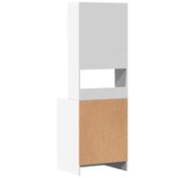 Keukenkast 60x50x180 cm bewerkt hout wit - thumbnail