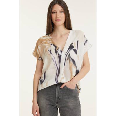 Inwear top Hazini met all over print ecru/beige