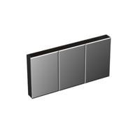 Spiegelkast Forzalaqua Uni 140x68.5x12.5 Cm 3 Deuren Tweezijdig Spiegel Eiken Black Oiled - thumbnail