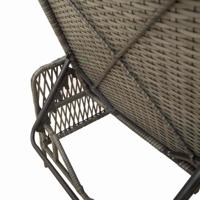 Ligbed met kussen 1-persoon Grijs 157 x 55 x 92cm poly rattan - thumbnail