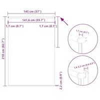 Rolgordijn verduisterend 145x210 cm stofbreedte 141,6 cm - thumbnail