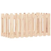 Plantenbak verhoogd met hekontwerp 100x50x50 cm grenenhout - thumbnail