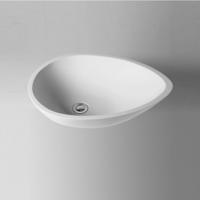 Waskom Opbouw Crosstone Solid Surface 57x41x14 cm Mat Wit - thumbnail