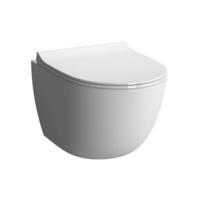 Plieger Zano wandclosetpack met wandcloset diepspoel Rim-ex met verdekte bevestiging 36.5x54cm m. Slim closetzitting met softclose m. lift-off wit 4970257 - thumbnail