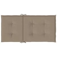 VidaXL Tuinstoelkussens lage rug 4 st 100x50x3 cm oxford stof taupe - thumbnail