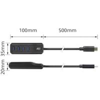 ACT interface hub USB 3.2 Gen 1 (3.1 Gen 1) Type-C 5000 Mbit/s Zwart - thumbnail