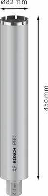 Bosch Accessoires PRO Boorkroon voor nat boren | 82 x 450 mm | 1 1/4-inch UNC - 2608601739