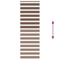 Zebra rolgordijn 90x200 cm stofbreedte 85,9 cm polyester bruin - thumbnail