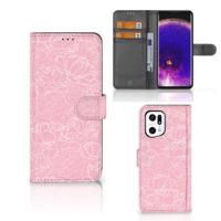 OPPO Find X5 Pro Hoesje White Flowers - thumbnail