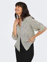 Only Onlraya 3/4 Shirt Wvn Noos Blouse Cloud Dancer Black Graphic Dot - thumbnail