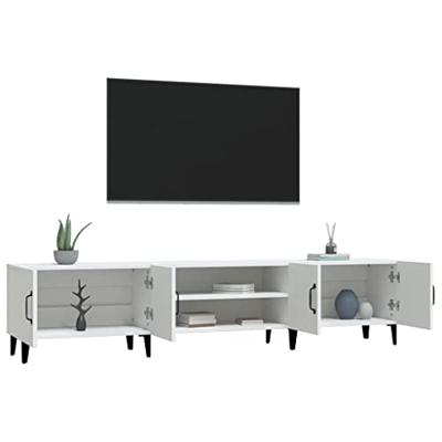 Tv-meubel 180x31,5x40 cm bewerkt hout wit