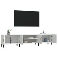 Tv-meubel 180x31,5x40 cm bewerkt hout wit - thumbnail