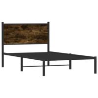 Bedframe zonder matras metaal gerookt eikenkleurig 107x203 cm - thumbnail
