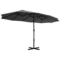 Parasol met aluminium paal 460x270 cm antraciet - thumbnail