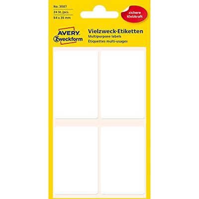 Etiket avery 3087 54x35mm wit 24st