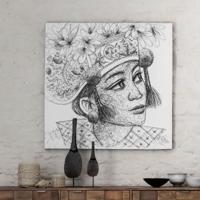 MUST Living Wandpaneel 'Balinese Girl Kadek' 100 x 100cm - thumbnail