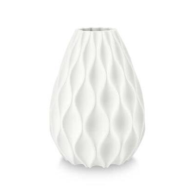 VT WONEN Vaas Porcelein 3D Print Waves 28x20cm Creme