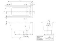 Villeroy & Boch Omnia architectura bad - 140x70cm - wit uba147ara2v-01 - thumbnail