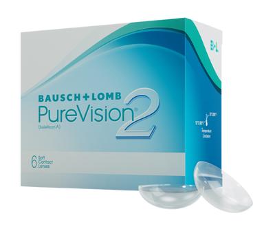 Bausch + Lomb PureVision 2 Maandlenzen, Zeer Dunne Sferische Contactlenzen, Zacht, 6 stuks/BC 8.6 mm/DIA 14 / -7.50 Dioptrieën