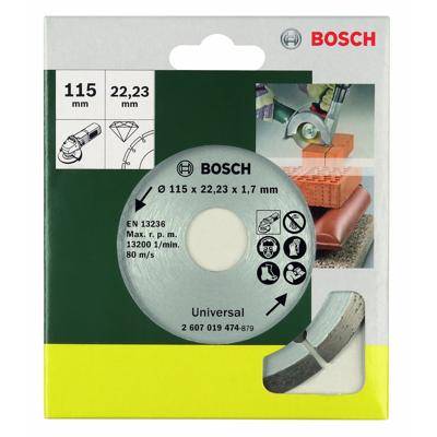 Bosch Accessoires diamantdoorslijpschijf voor bouwmateriaal, 115 mm - 2607019474 Bosch Accessoires diamantdoorslijpschijf voor bouwmateriaal, 115 mm - 2607019474