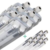 6 PACK - LED's Light Dubbele LED TL lamp 60 cm - compleet met LED buizen - Binnen en buiten - 2200 lm - 2x6W - 4000K - 185lm/w - Energielabel B - thumbnail