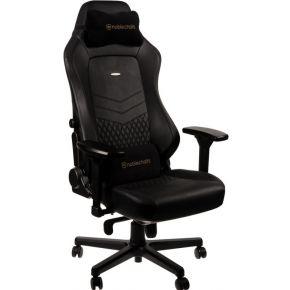 Noblechairs noblechairs HERO Echtleder Gaming Stuhl - schwarz/schwarz Gaming stoel Zwart Noblechairs noblechairs HERO Echtleder Gaming Stuhl - schwarz/schwarz Gaming stoel Zwart