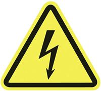 Waarschuwingsbord Waarschuwing voor elektrische spanning Kunststof 100 stuk(s) - thumbnail