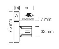 DX Inboorpaumelle 14mm voor stalen montagekozijnen Polynorm - zwart - thumbnail