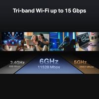 TP-Link Archer BE700 Wi-Fi 7 router, Tri-Band BE15000 WLAN met 8 streams, 5 Ethernet-poorten (10 Gbps-poort + 2,5 Gbps-poort + 3 × Gigabit poorten), MLO, USB 3.0, VPN, WPA3, kinderbeveiliging - thumbnail