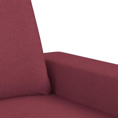 Tweezitsbank 120 cm stof wijnrood