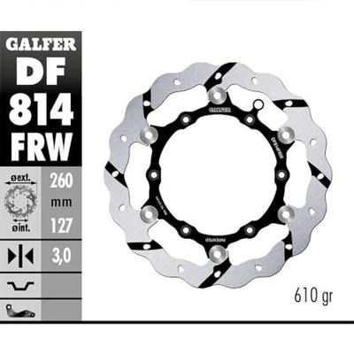 GALFER remschijf "df814 rotor df814 type w offroad float. gr.