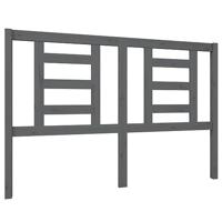 Hoofdbord 146x4x100 cm massief grenenhout grijs - thumbnail