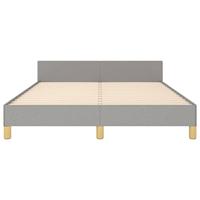Bedframe zonder matras stof lichtgrijs 140x200 cm - thumbnail