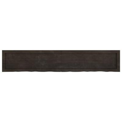 VidaXL Wastafelblad 160x30x(2-6) cm behandeld massief hout donkerbruin