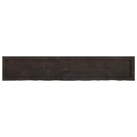 VidaXL Wastafelblad 160x30x(2-6) cm behandeld massief hout donkerbruin - thumbnail