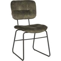 LABEL51 Eetkamerstoel 'Dez', Velvet, kleur Groen - thumbnail