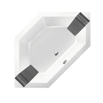 Hoekbad Xenz Society 145 | Inbouw | 145x145 cm | Incl.Badafvoer | Met overloop | Acryl | Pergamon glans