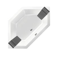 Xenz Society Hoekbad - 145x145x53 - afvoer Midden - acryl - wit 6860-01 - thumbnail
