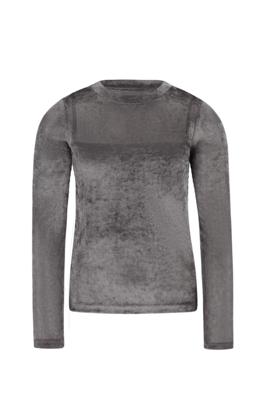 Like Flo winter velvet mesh top meisjes teens - grijs - Elina - voering