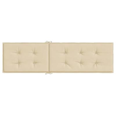 VidaXL Terrasstoelkussen (75+105)x50x4 cm beige - thumbnail