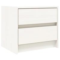 Nachtkastjes 2 st 40x31x35,5 cm massief grenenhout wit - thumbnail