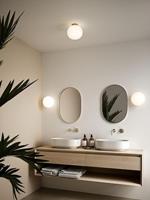 Plafondlamp glas E27 fitting Nordlux Alton messing & opaalglas - thumbnail