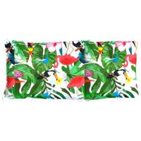 Stoelkussens 6 st hoge rug oxford stof meerkleurig - thumbnail