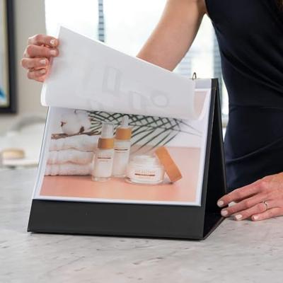 Tafelflipover rillstab a4 liggend zwart 10 tassen