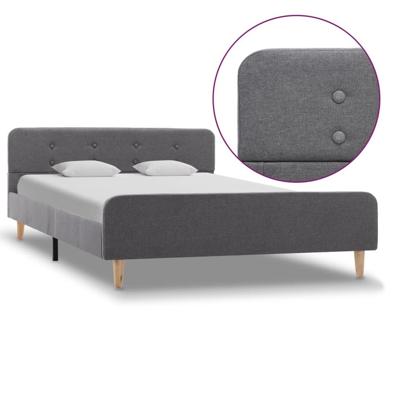 Bedframe stof lichtgrijs 120x200 cm