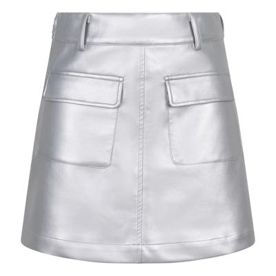 Indian Blue Jeans Meisjes rok pu - Zilver grijs