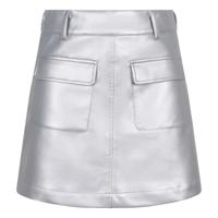 Indian Blue Jeans Meisjes rok pu - Zilver grijs - thumbnail