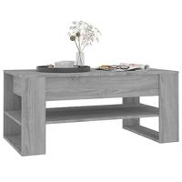 Salontafel 102x55x45 cm bewerkt hout grijs sonoma eikenkleurig - thumbnail